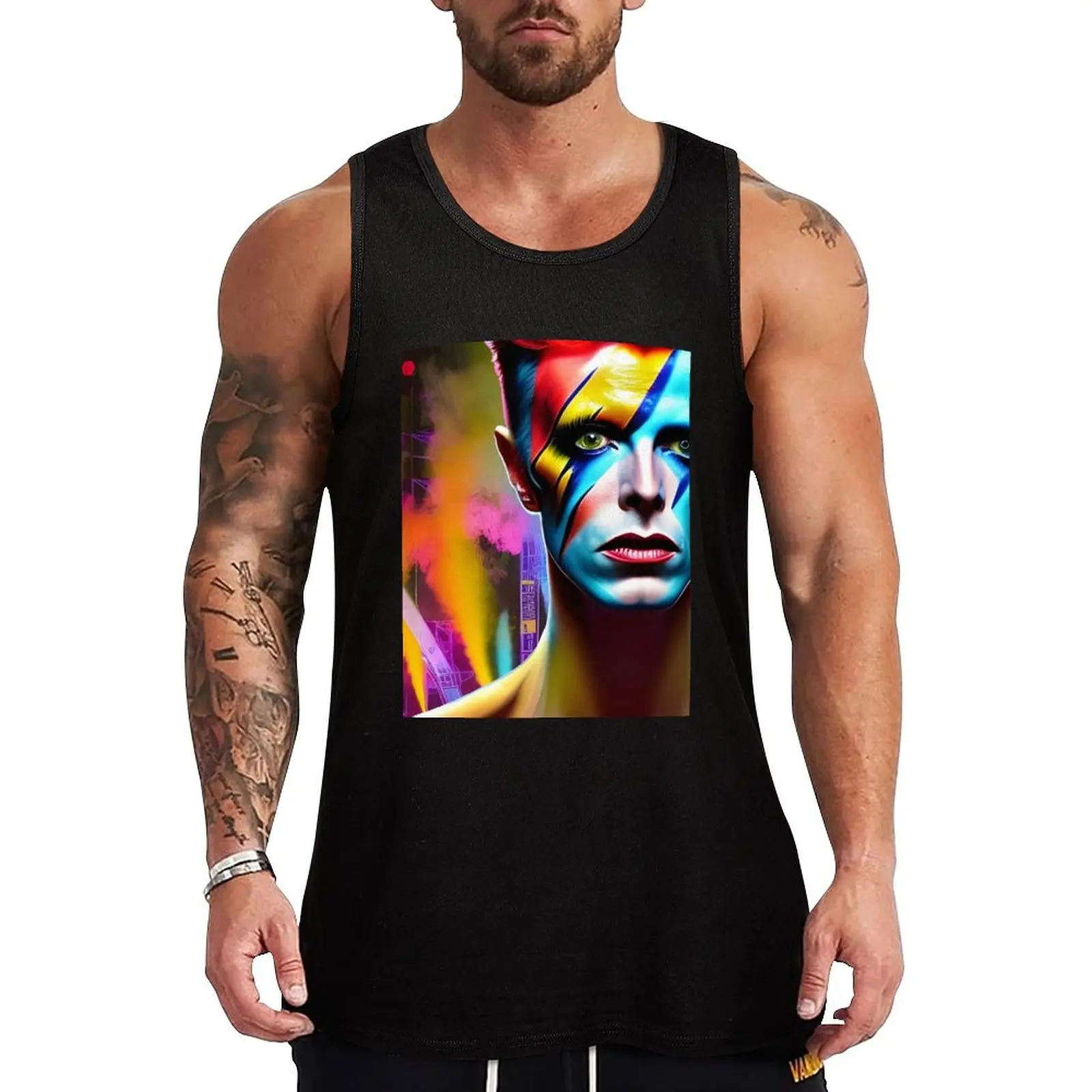 Ziggy Stardust Tank Top bodybuilding Gym T-shirts for men Men sleeveless tee