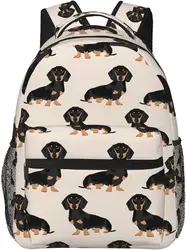 Dachshund Weiner Dog Pet Dogs Stylish Casual Backpack Purse Laptop Backpacks Pockets Computer Daypack For Work Business Travel
