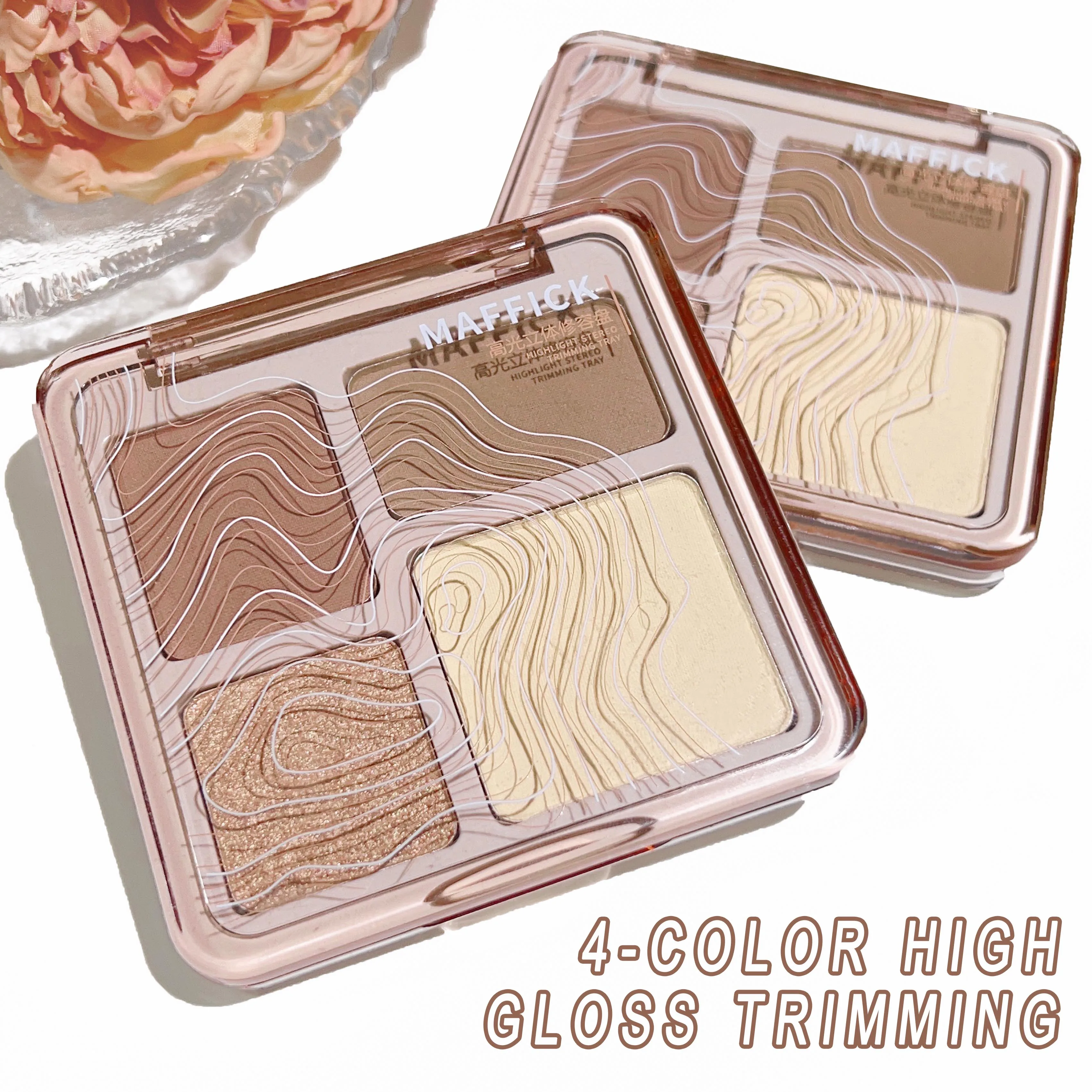 Four-color highlight three-dimensional contouring palette face brightening highlight shadow comprehensive palette