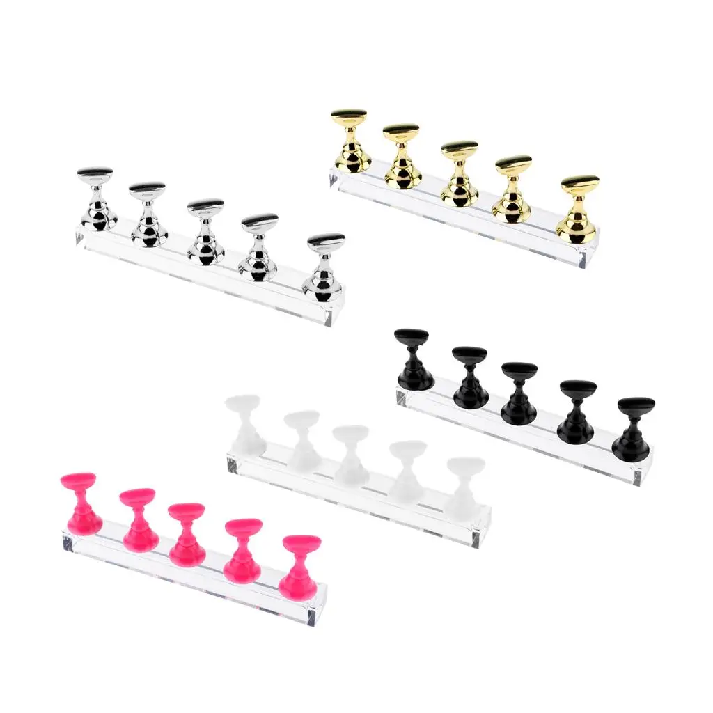 

Магнитная подставка для демонстрации типсов для маникюра, многоразовая акриловая подставка для демонстрации ногтей для салонов красоты, практики и обучения