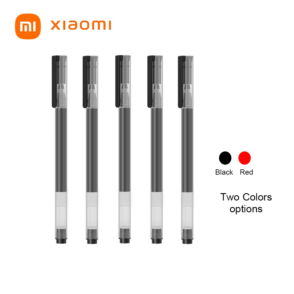 Xiaomi Super Durable Writing Sign Pen 0.5mm Bullet Pen Black/Red Pen Signing Pens Smooth Switzerland Refill Red Black Ink Pen