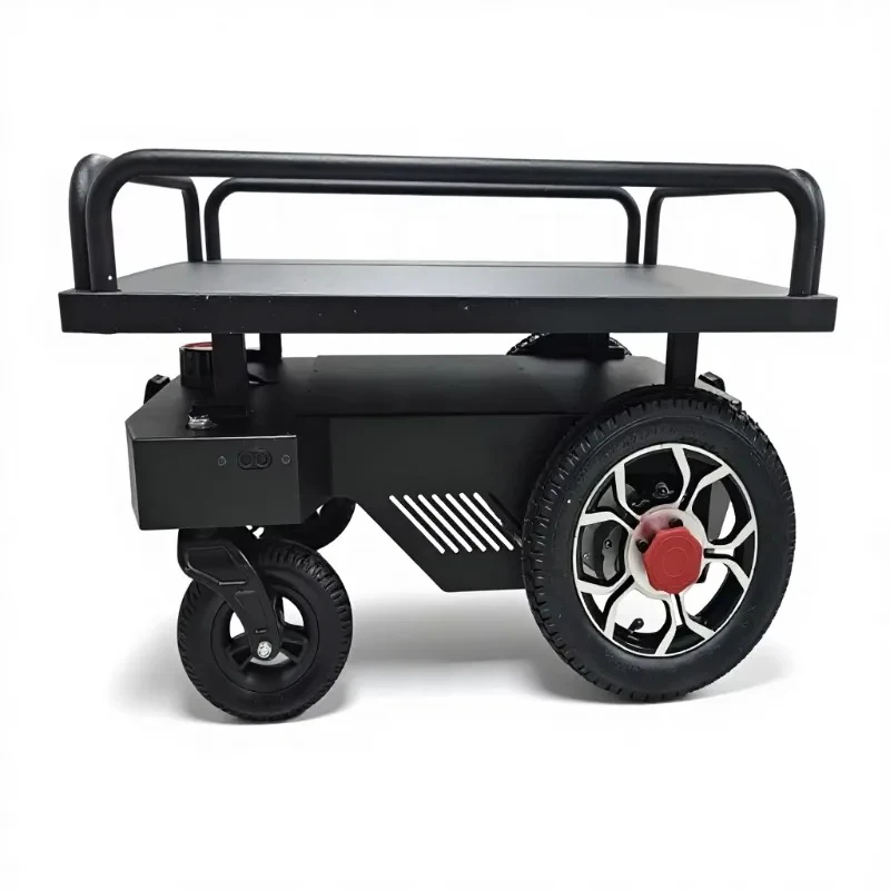 Heavy Appliion Industrial Vehicle 00KG Load UWB Ligent Follow Cart 00W Two Wheel Drive