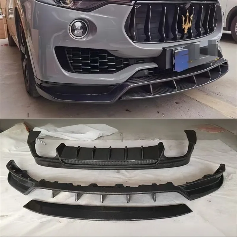 

For Maserati Levante 2016-2021 Reai Carbon Fiber Bumper Front Lip Rear Diffuser Spoiler Car Accessories Body Kit