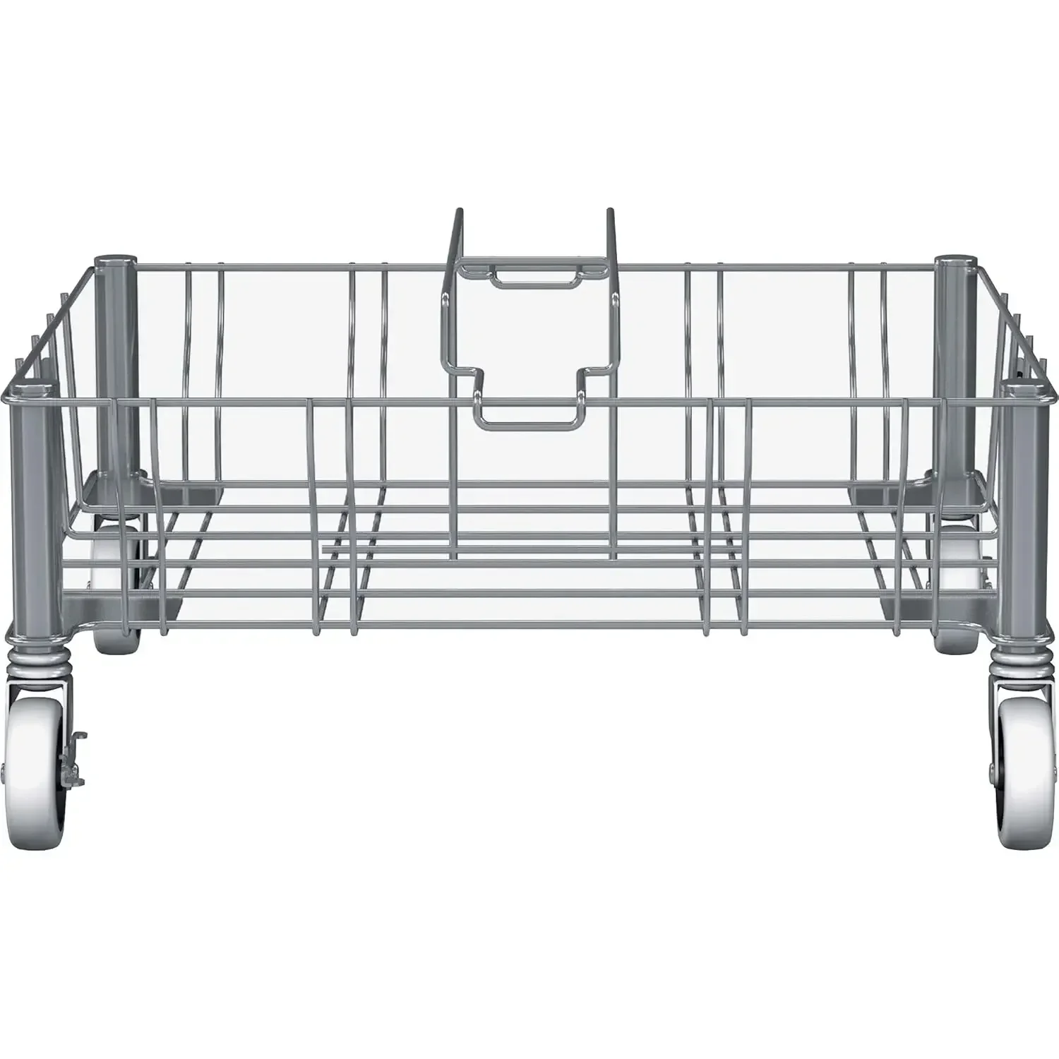 2-Trash Can Trolley/Dolly with Wheels, Stainless Steel, Easy Transport/Maneuverability of 16/23 Gallon Slim Jim Containers