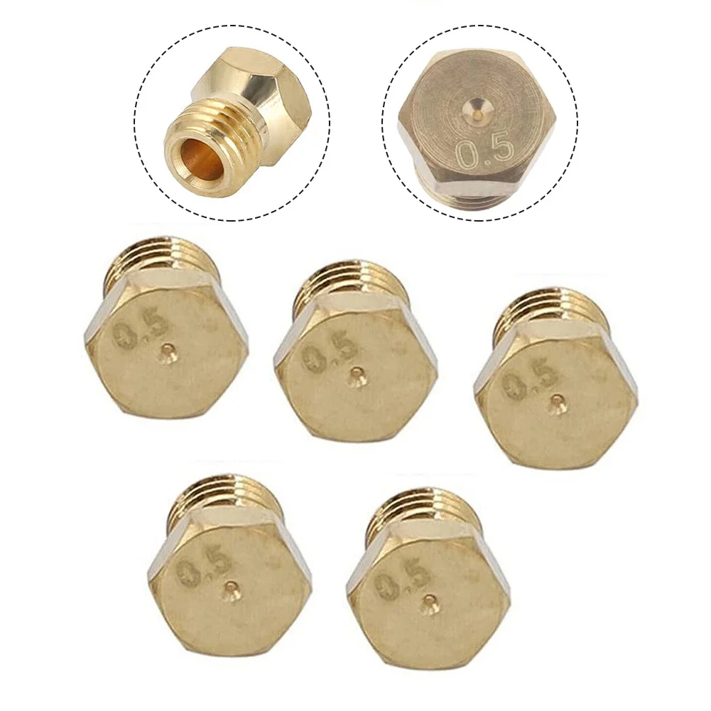 5pcs 0.5mm Nozzles For SABAF Burner Flat Design For Domestic Commercial Gas Stoves Home Kitchen Cooker Accessories