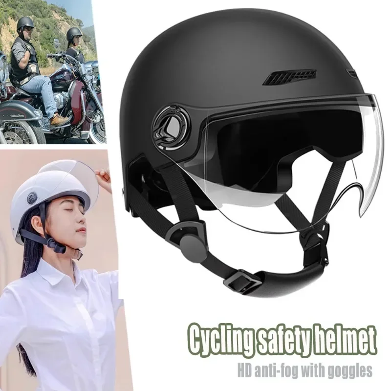 

Men and Women Motorcycle Helmet Sun Protection HD Anti-fog ESP Buffer Layer Breathable Bicycle Motorcycle Four Seasons Universal