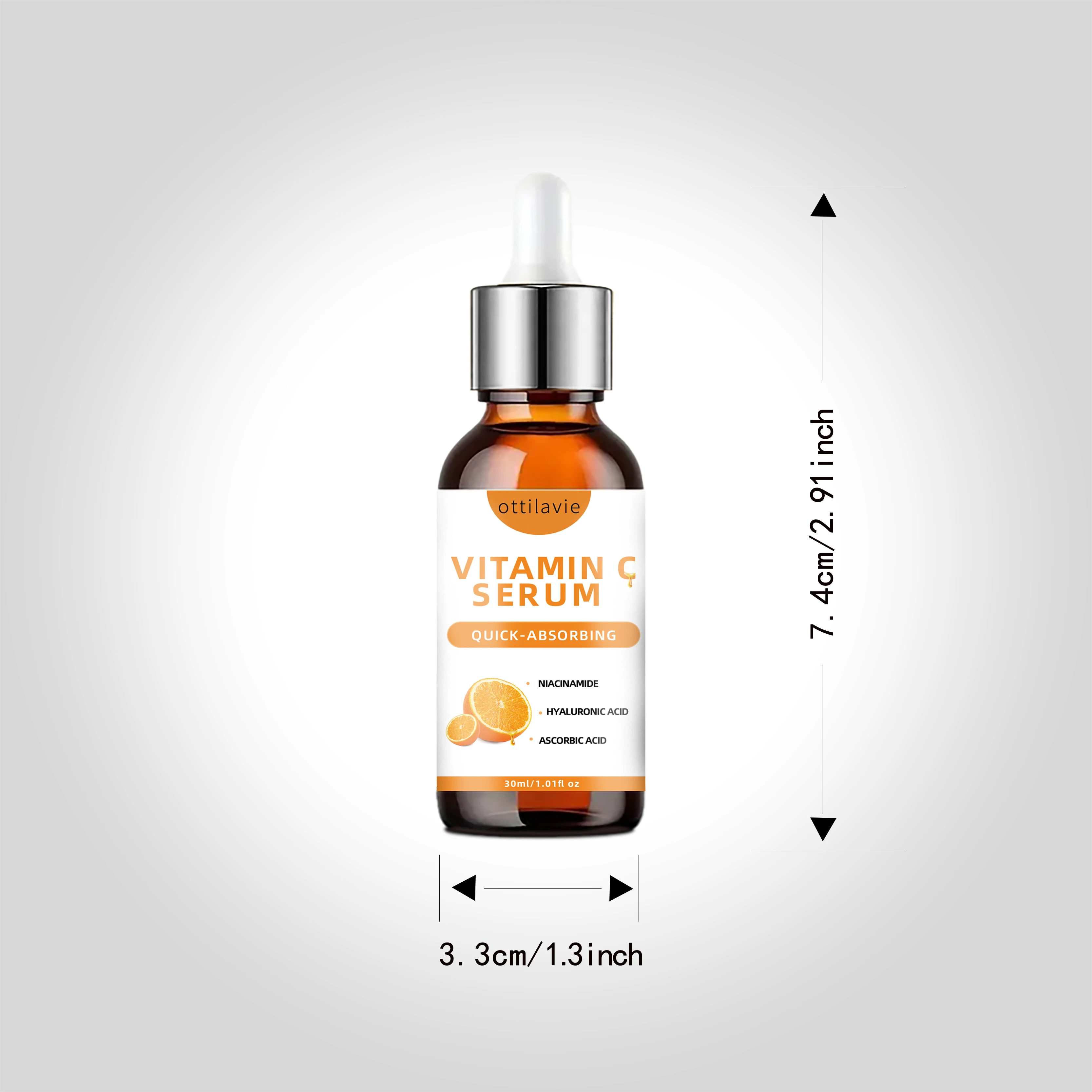 Vitamin C Serum with Hyaluronic Acid – Fast-Absorbing, Deep Hydration, Non-Greasy, 24-Hour Nourishment for Instant Glowing Skin - Image 4
