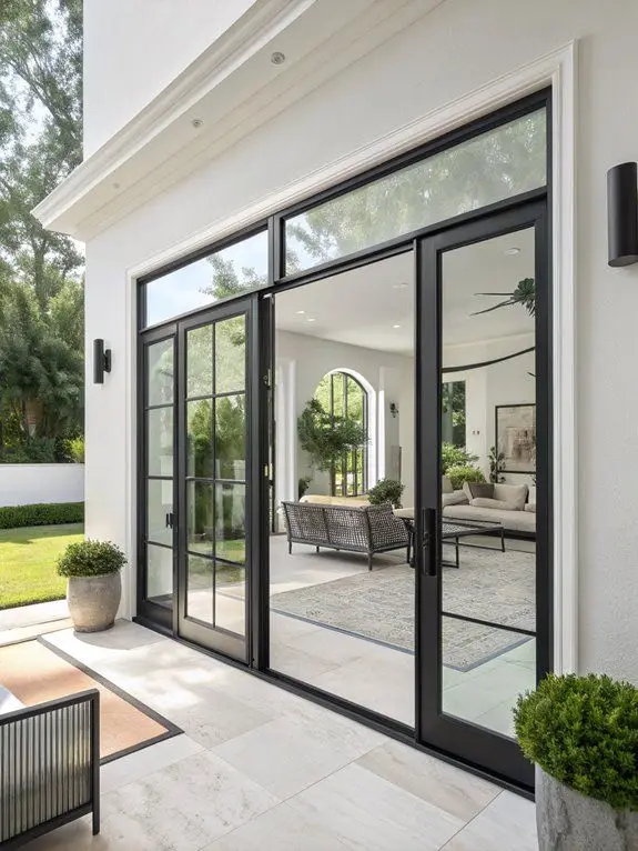 

Прочные двухстворчатые водонепроницаемые двери из алюминиевого сплава со стеклом для патио, балкона, кухни, внутренние/наружные двери для дома