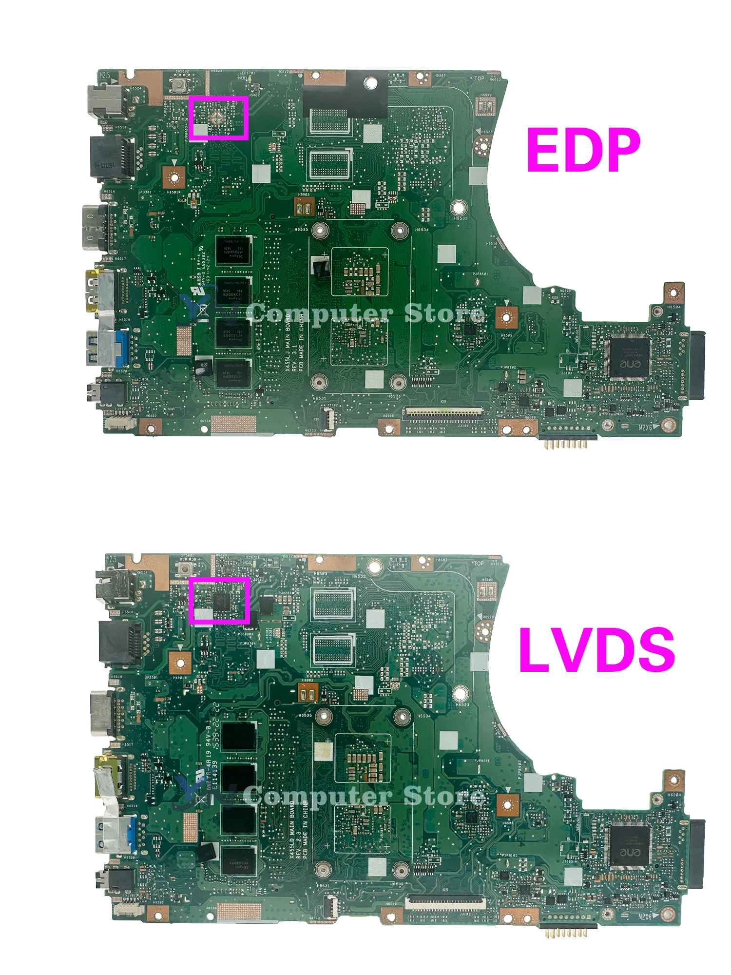 X455LA Mainboard For ASUS X455LJ X455LF X455L X455LD A455L F454L W419L Y483L X454L W409L Laptop Motherboard i3 i5 i7 RAM-4GB