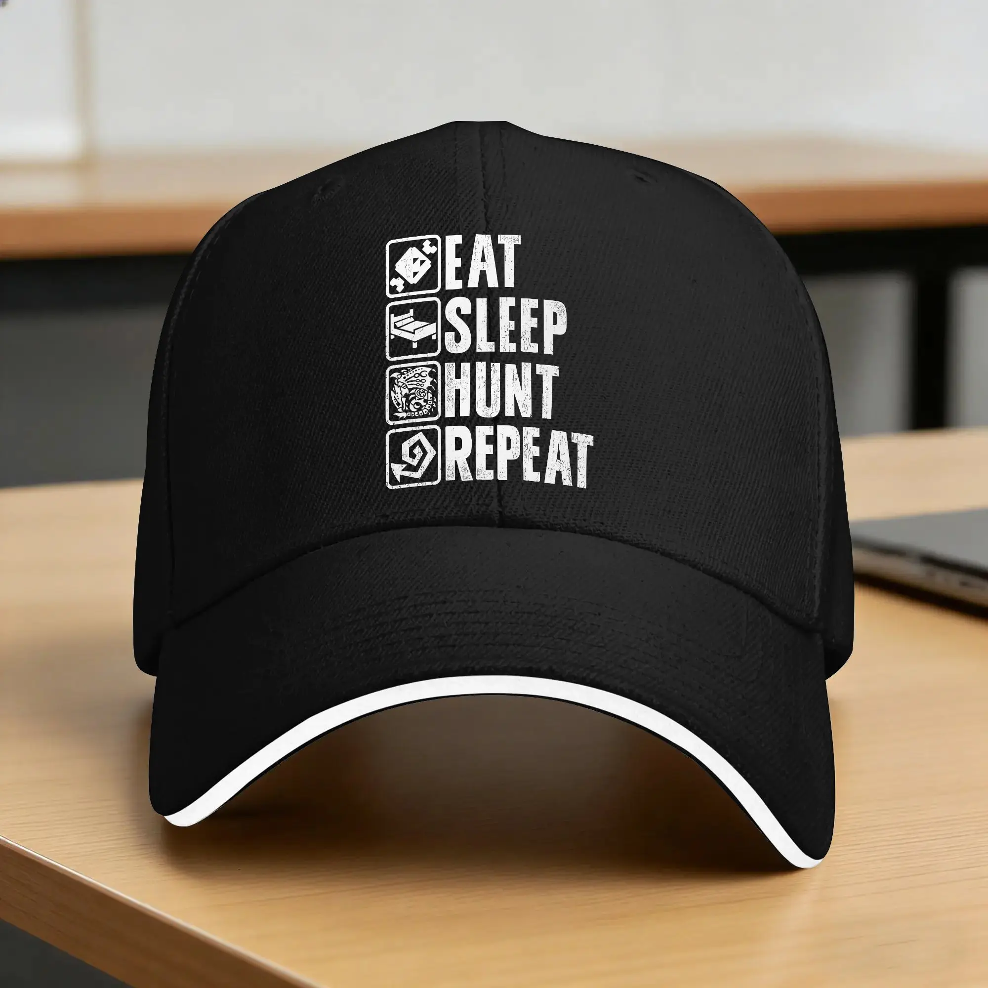 Eat Sleep Hunt Repeat Casual Baseball Cap Summer  Trucker Hat Hiking Fishing Snapback Cap Unisex Men y2k Cool Baseball Caps