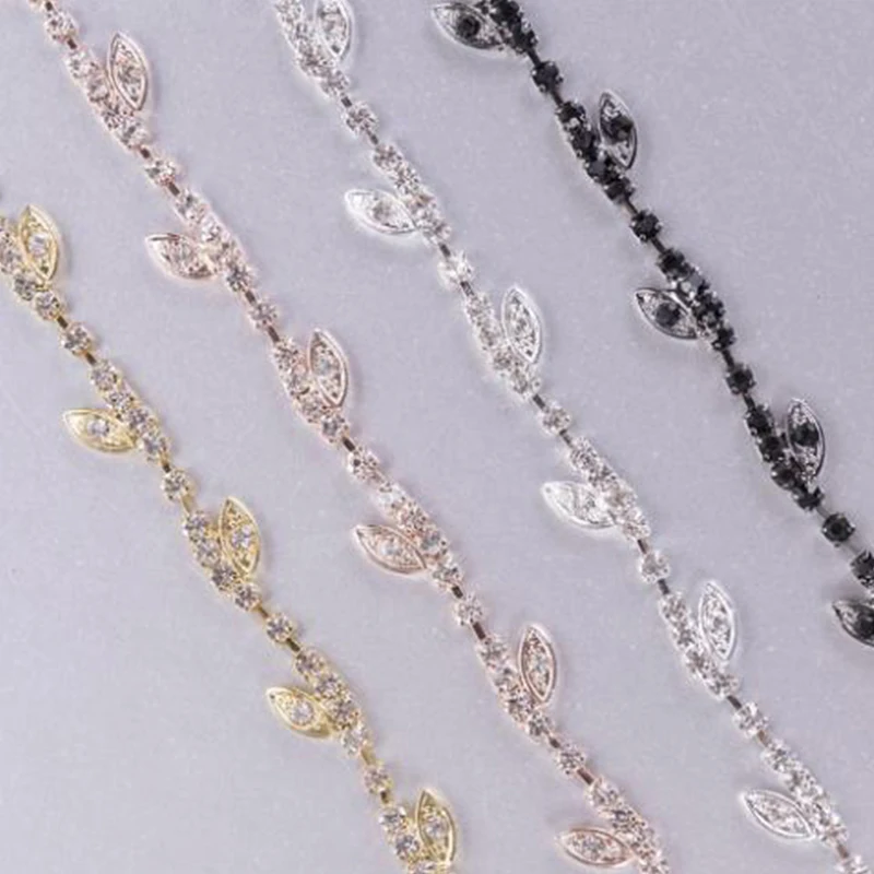 Stonefans Single Leaf Glitter Shoulder Chain Strap Jewelry Accessories For Women Wedding Party Bikini Rhinestone Bra Decoration