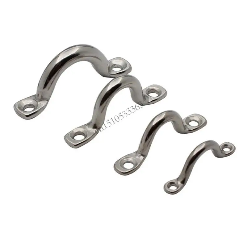 

090E Upgrade Stainless Steel Bungee Deck Loop Tie Down Pad Eye Straps for Boat Kayak Deck Rigging 4mm/5mm/6mm/8mm 4 Pack