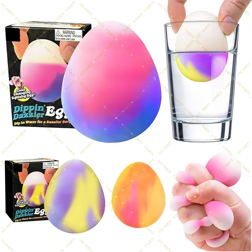 2026 Niedliche Würfel Squishy Spielzeuge Golden Dippin Dazzler Ei Fidget Stressabbau Quetschspielzeug für Kinder Erwachsene Partygeschenke Blindbox