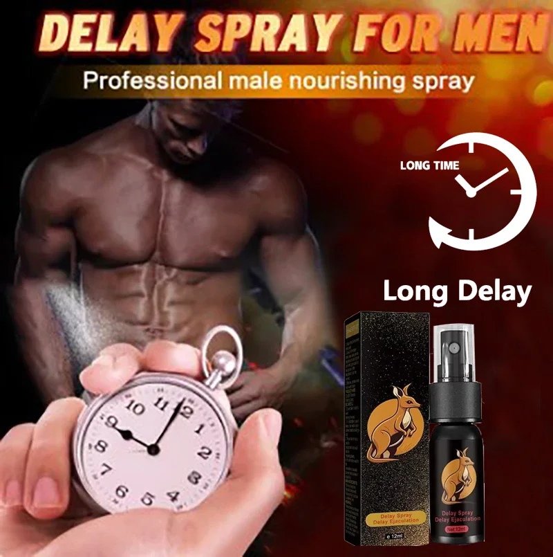 Male Sex Delay Spray Long Lasting 60 Minutes Penis Growth Enlargement Harder Anti Premature Ejaculation External Use for Adults