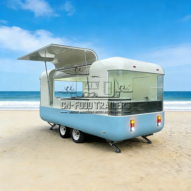 

CN Food Trailer ﻿Premium Custom Food Truck Trailer Fully Equipped Mobile Kitchen Pizza Burger Taco Ice Cream Coffee Food Kiosk