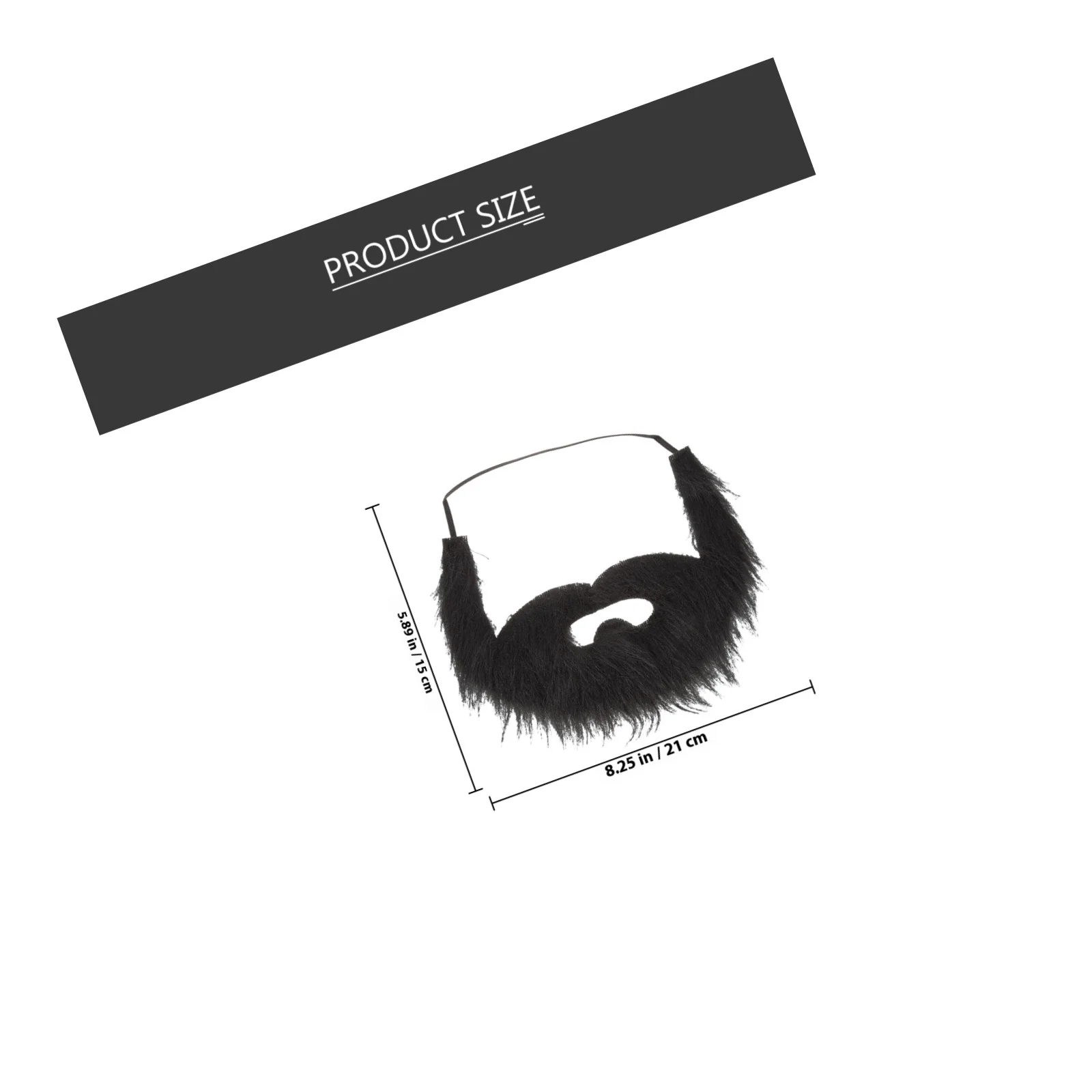 2Pcs Fake Beard Premium Lint Cosplay Beard Prop for Stage Costume Party Supply Fake Mustache Movie Props Party Supply