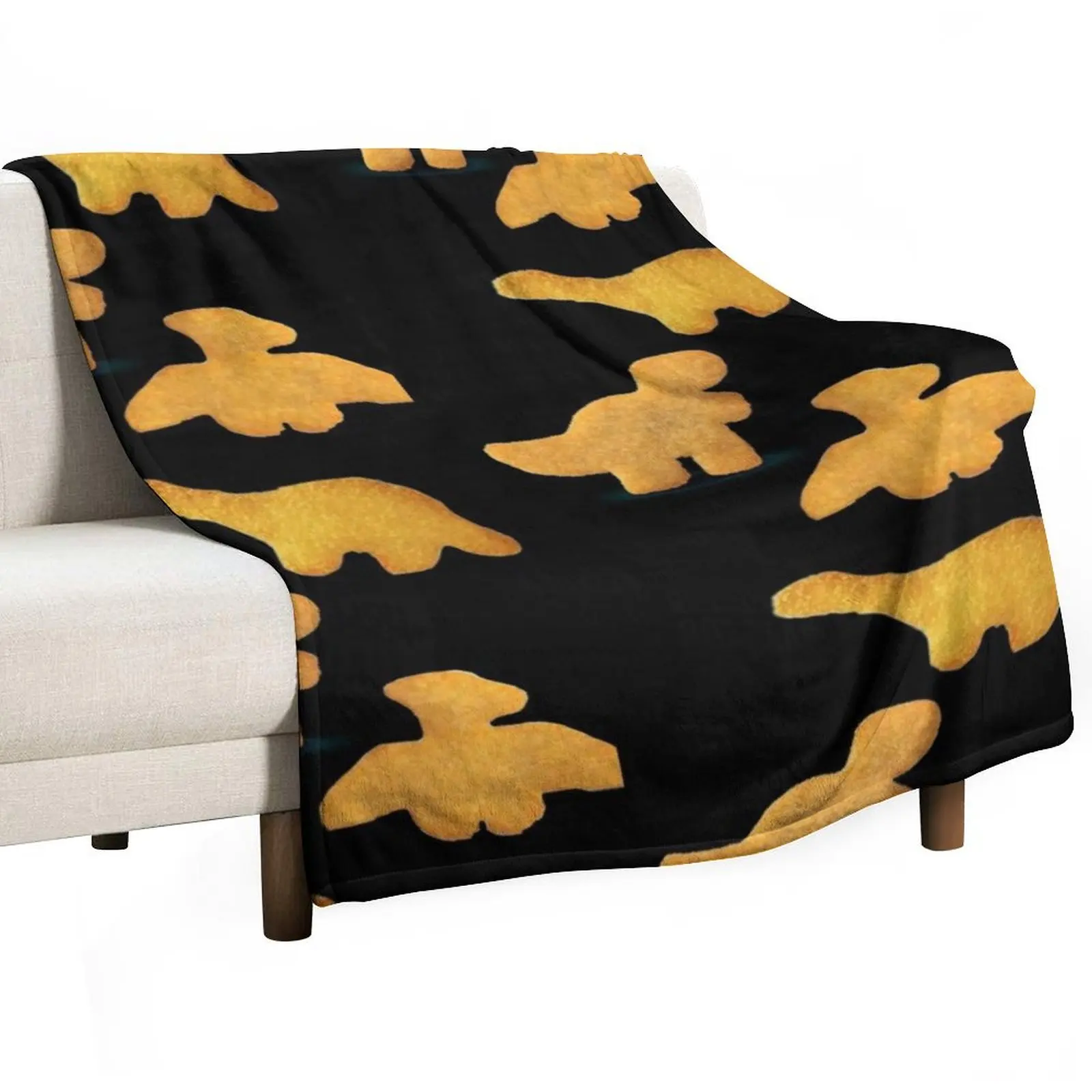 

Dino nuggets Throw Blanket Picnic Cute for sofa Winter beds Blankets