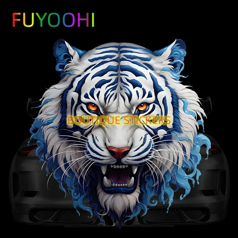 FUYOOHI Boutique Stickers China Style Tiger Totem Motorcycle Fuel Tank Decals Car Window Bumper Windshield Vehicle Accessories