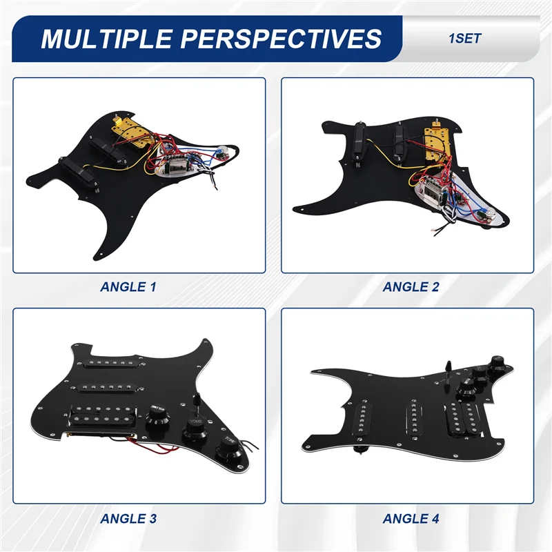 A51Q-SSH نموذج جيتار Pickguard كامل مع الأسلاك ومفتاح الصمت للجيتار الكهربائي ST، وإعداد الملف المزدوج #4