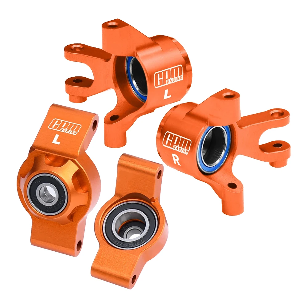 Bloques de dirección delanteros de aleación de Metal GPM 7075 + bujes traseros 10752 + 10736 para TRAXXAS Mini Maxx Monster Truck 107154 -1 Coches RC
