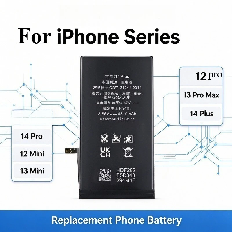High-Quality Replacement Mobile Phone Batteries for Iphone 12 13 Pro Max 14 Plus 14Pro 12 13mini Battery