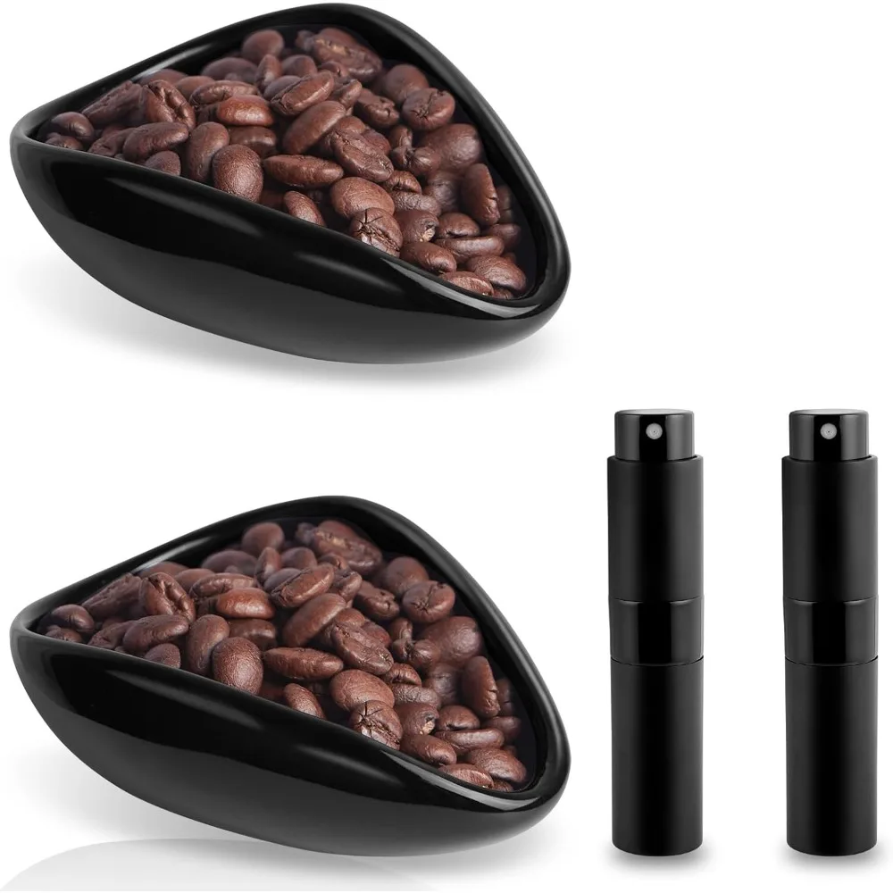 

Coffee Bean Dosing Cup Spray Bottle Set Ceramic Espresso Accessories 8ml Static Reducer for Barista Cafe Home 2pcs