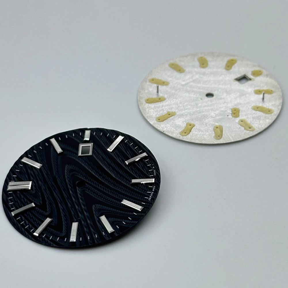 35.5 مللي متر خمر محدب الفني نهر موجة الملمس ساعة الطلب مناسبة ل NH35/4R36 حركة الغوص الرياضة إصلاح أجزاء وزارة الدفاع