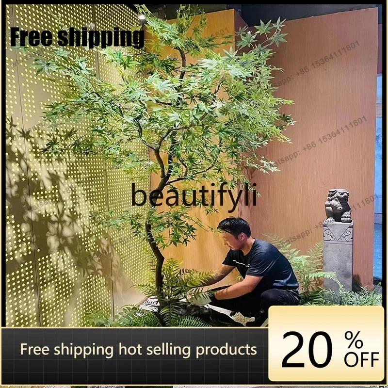 Factory DirectSimulation green plant maple landscaping window tea room plant decoration