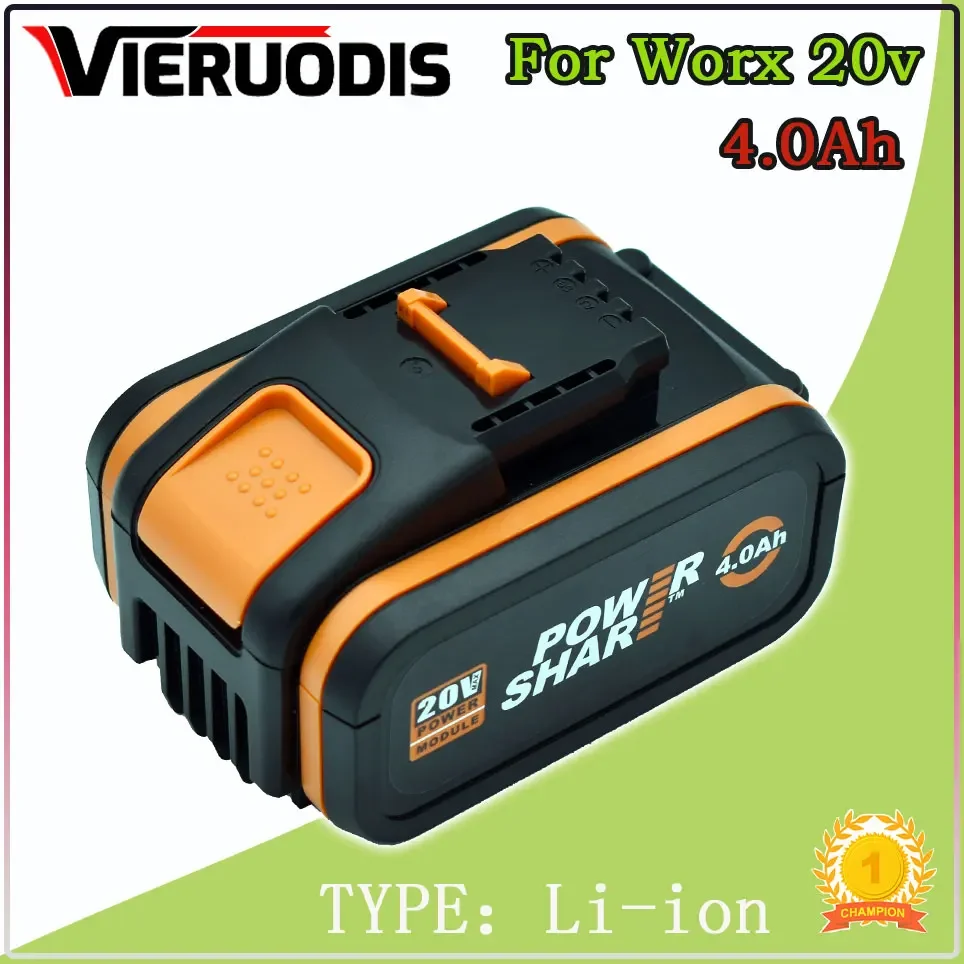 for worx 20V 4.0Ah Lithium battery Rechargeable WA3553 WA3551 WA3553.1 WA3570 for All WORX Electric and Garden Tools