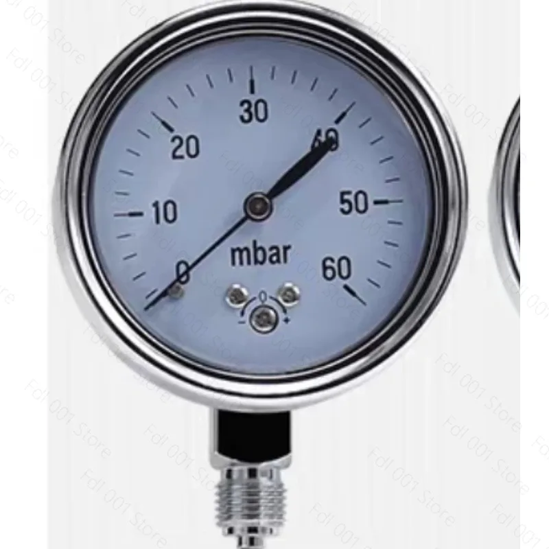 0-16mbar 50mbar 60mbar 100mbar 200mbar Calibratable mbar pressure meter mbar gauge adjustable gas micro pressure gauge manometer