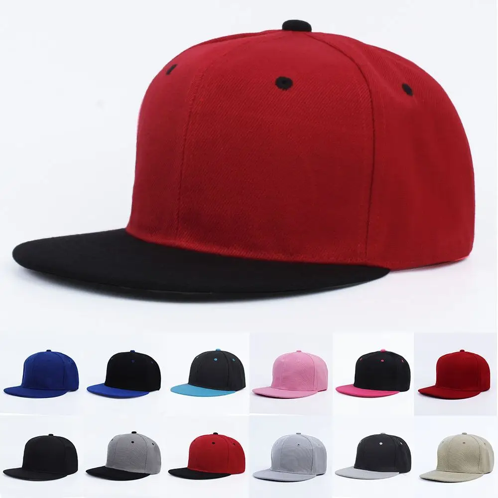 Snapback Hat Baseball Hip Hop Flat Plain Cap Retro Classic Vintage Peak Hat Baseball Flat Cap Outdoor Sun Hat