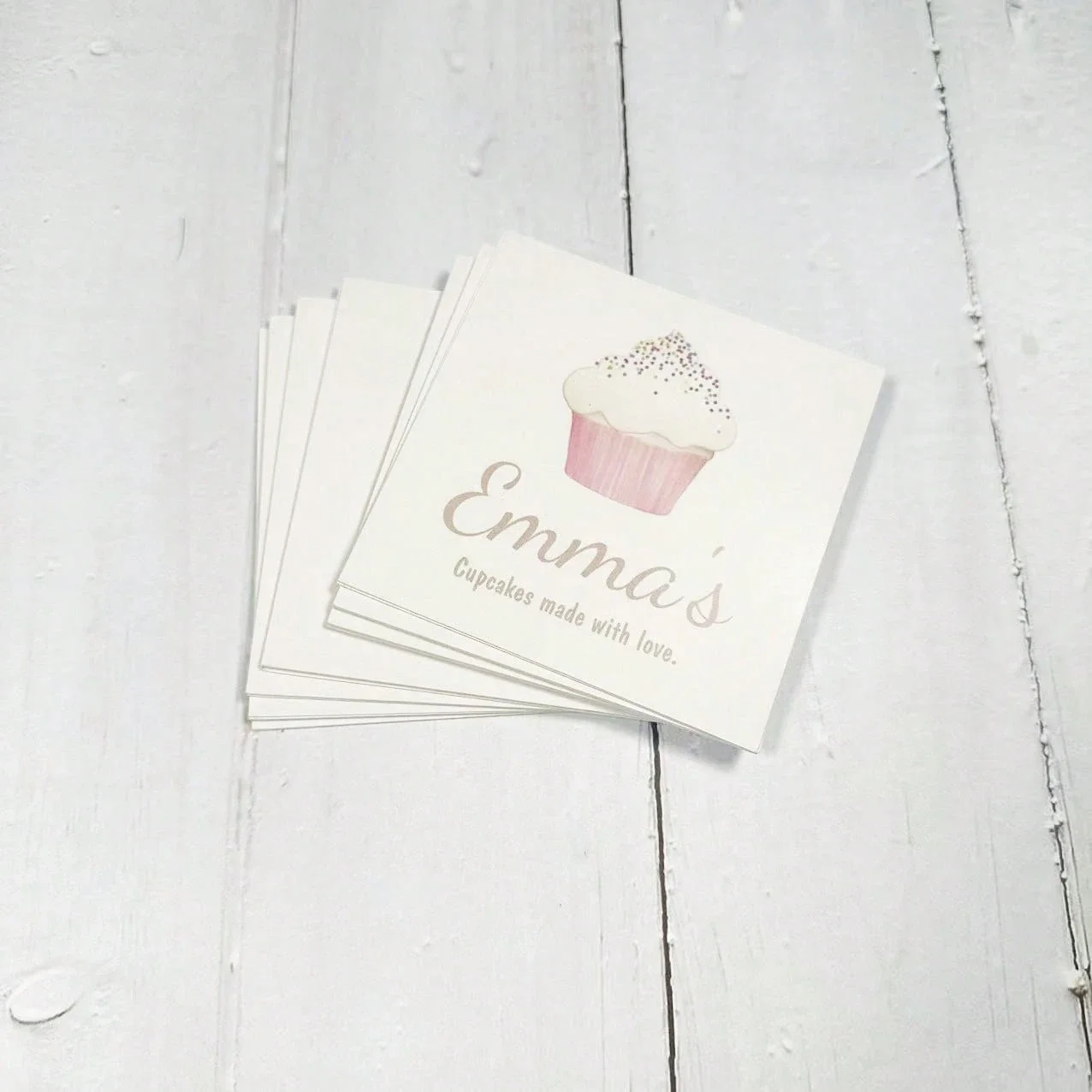 Cartões fotográficos quadrados personalizados com texto, papel com acabamento fosco personalizado para obrigado, casamento, logotipo ou imagem personalizada