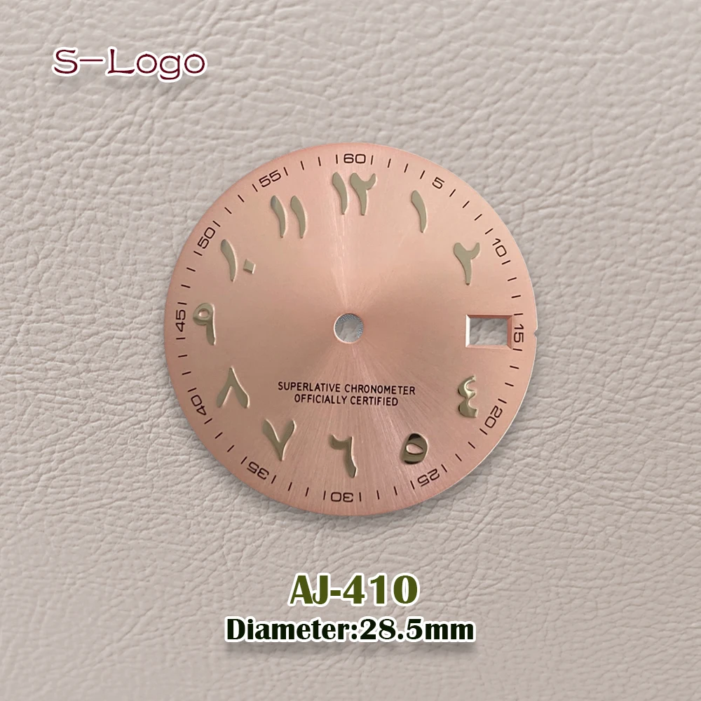 28.5mm S Logo Dial NH35/36/4R Dial Arabic Numerals Dial Automatic Movement Single Calendar Watch Accessories Repair tools ﻿