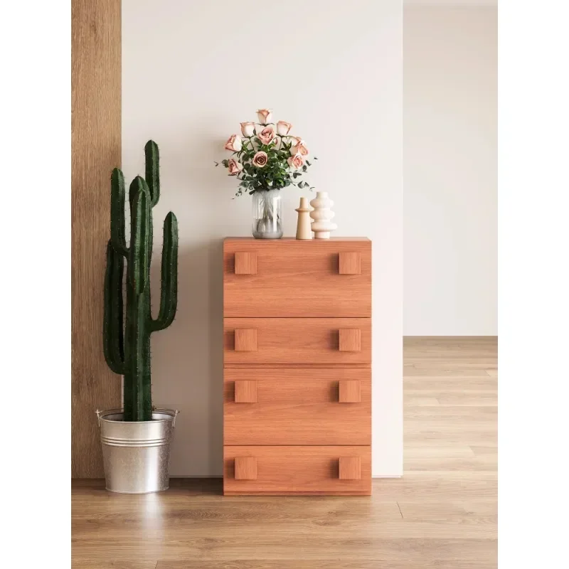 Log color home module assembly chest cabinet, sofa side table bedside table