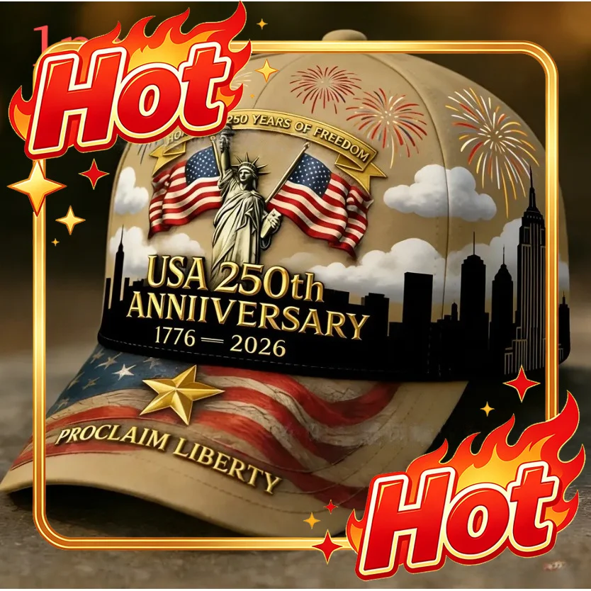 Custom 250th Anniversary Baseball Cap - 2026 U.S. Commemorative Retro Cap Suitable For 250 Years Of History, Adjustable Strap &