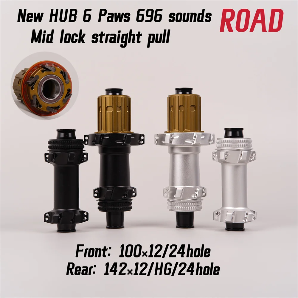 Nieuwe 696 Ring Lock Straight Pull 24 Gat Snelweg Grind Fietswielnaaf Met 6 Pal Schijfremtrommel Geschikt voor SHIMANO SRAM