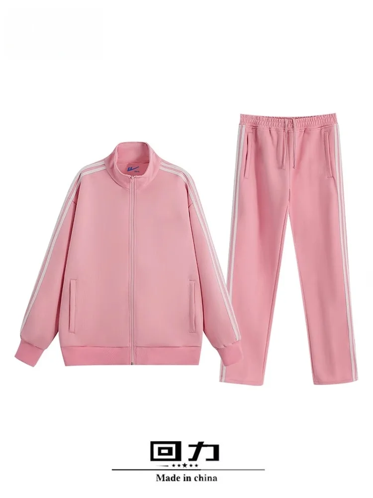 Women's Thickened Fleece Lined Sweatshirt And Pants Sporty Casual Outfit Two Piece Set Trendy Spring Autumn Winter Wear
