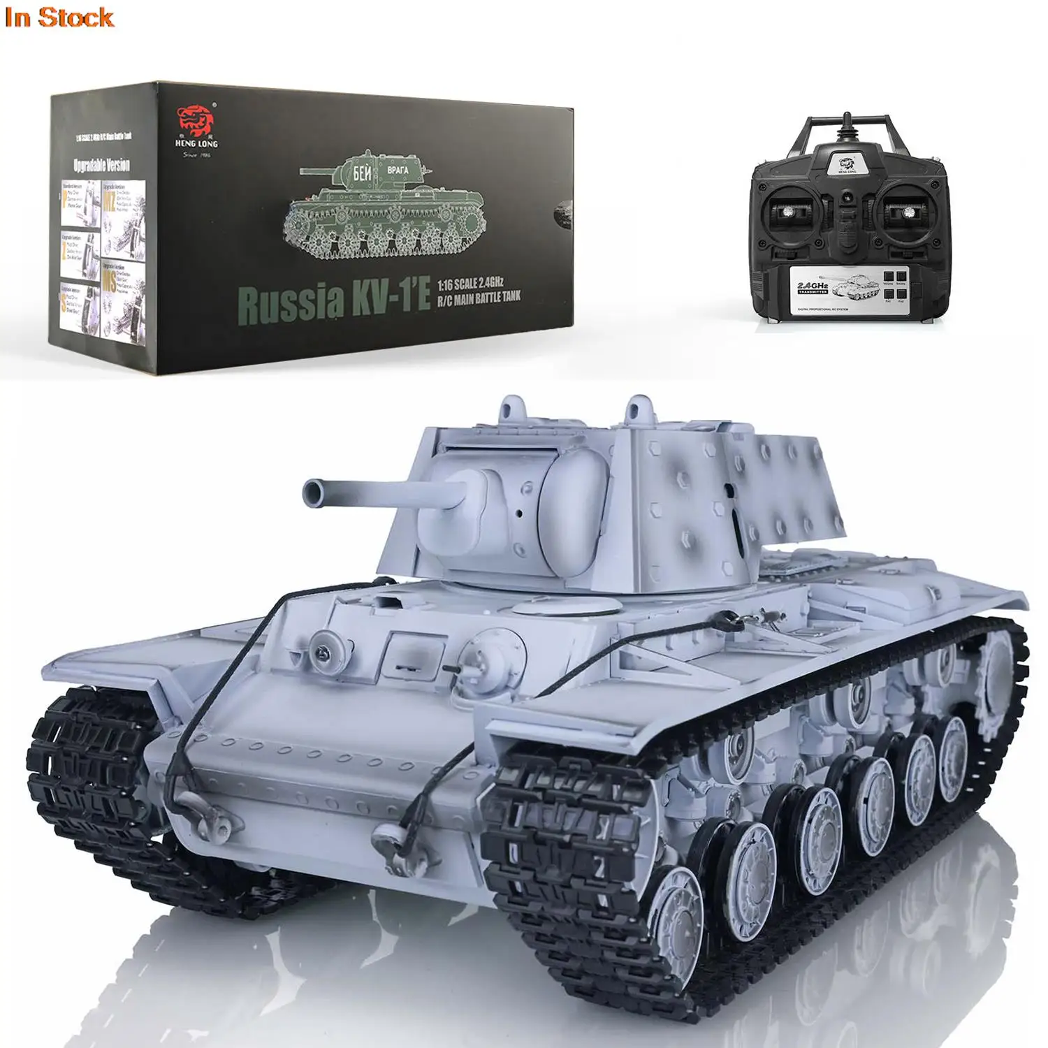Heng Long 1/16 Snow 7.0 Plastica Ver Sovietico KV-1 RTR RC Modello di carro armato 3878 Army Smoke Engine Altoparlante BB Unità Giocattoli 2.4G TH17469-SMT4