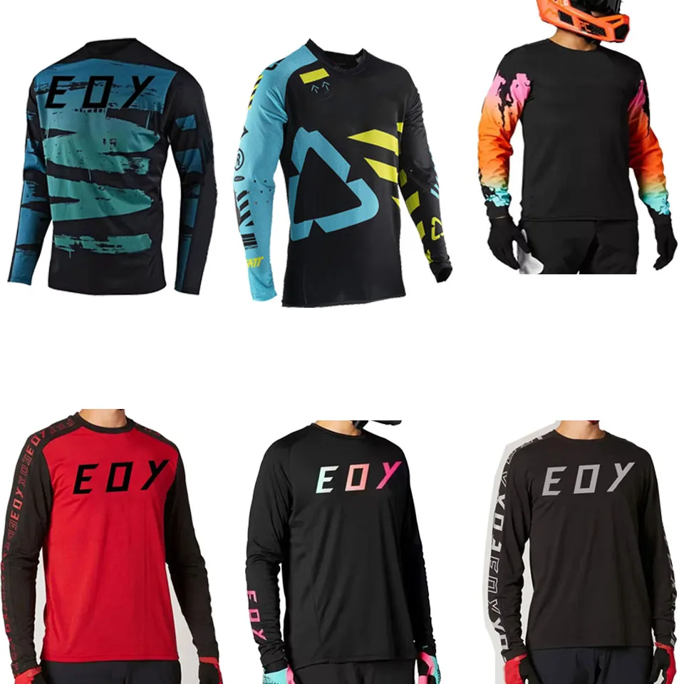 2025 Downhill Jerseys EOY Fox Mountain BikeMTB Shirts Offroad DH balck Motorcycle JerseyMotocross Sportwear Clothing Bike