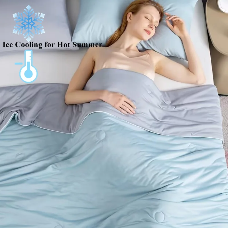 

Летнее одеяло с кондиционером, одеяло King Queen, гладкое дышащее легкое прохладное одеяло для спальни, офиса