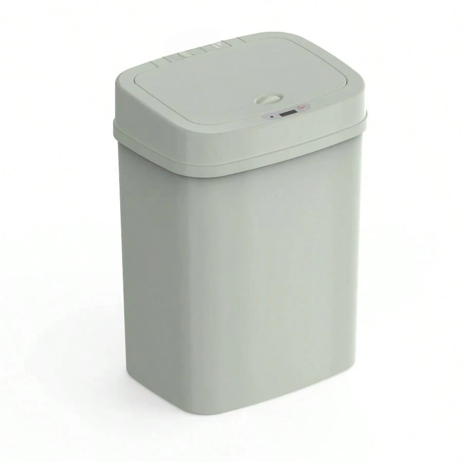 

Motion Sensor Trash Can 3.2 Gal Green Plastic Kitchen Bathroom Waste Bin with Automatic Lid Open