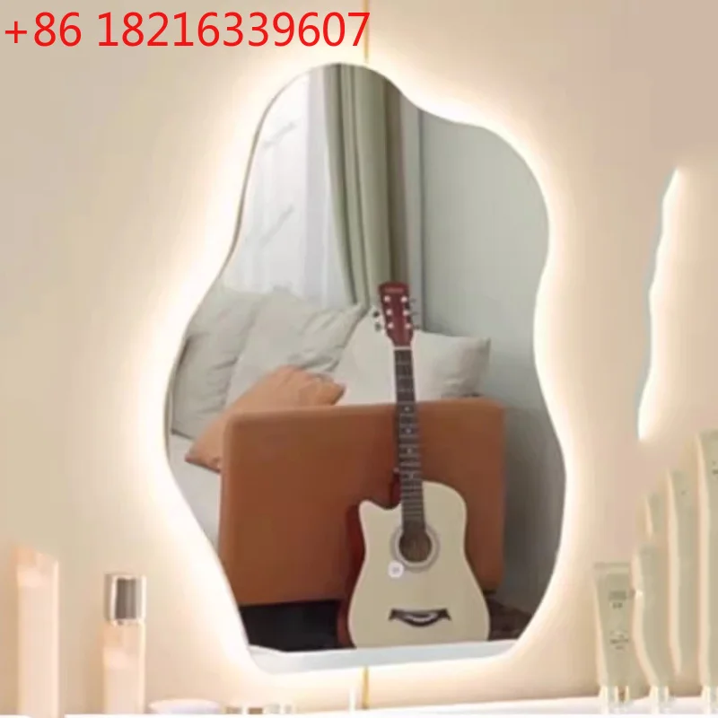 YAO Asymmetrical Irregular Mirror Light Full Body Aesthetic Wall Funky Bathroom Mirror Hanging Barber Spiegel Wand Home Decorati