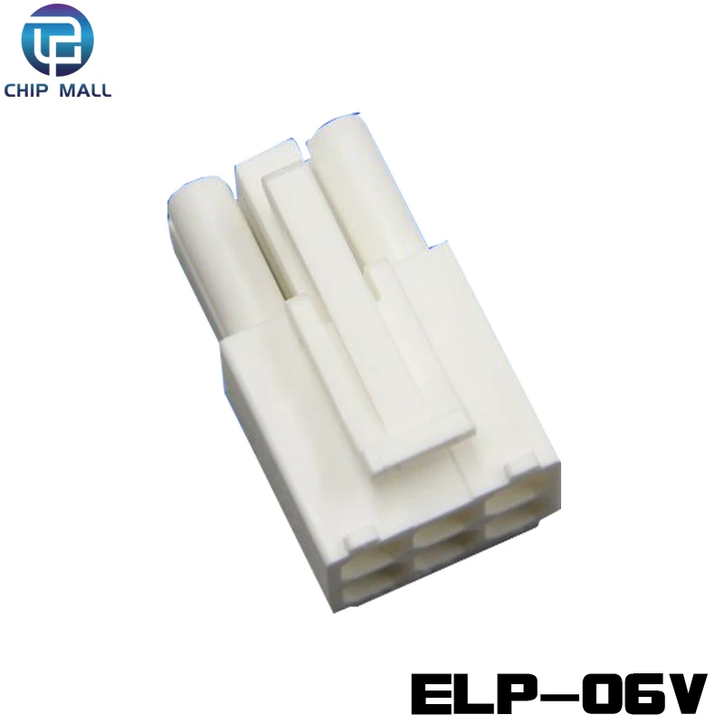 10PCS JST ELP-06V Pitch 4.5mm Rubber Shell 6p Double Plug Connector New From Stock