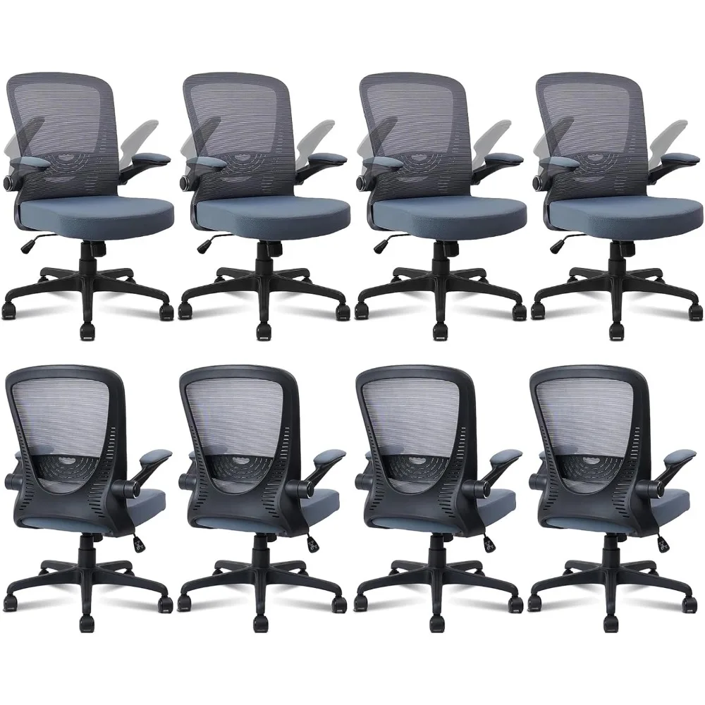 Desk Chairs with Wheels, Ergonomic Rolling Mesh Office Chair Adjustable Height and Lumbar Support Home Office Computer Chair