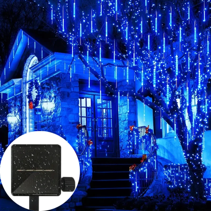 

50cm/30cm Solar LED Meteor Shower Rain Lights Holiday String Lights Garden Light 8 Tubes Halloween Christmas Wedding Decoration