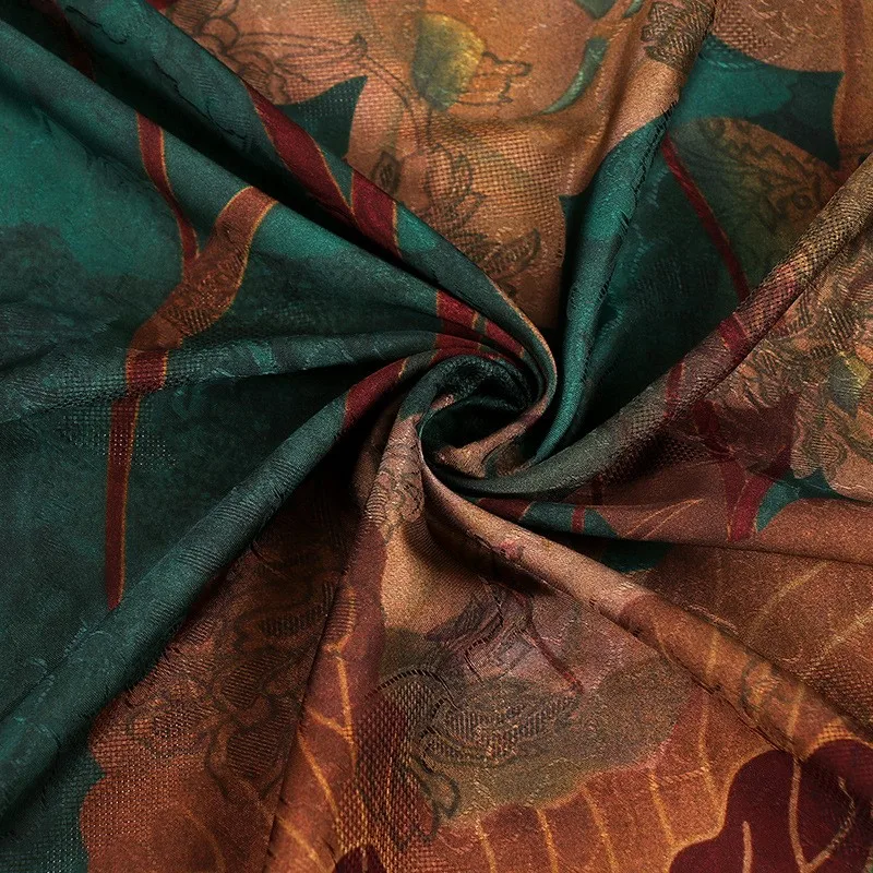 Красное платье Cheongsam из марлевой ткани с цветочным принтом, маленькая рубашка, одежда для среднего и пожилого возраста с принтом