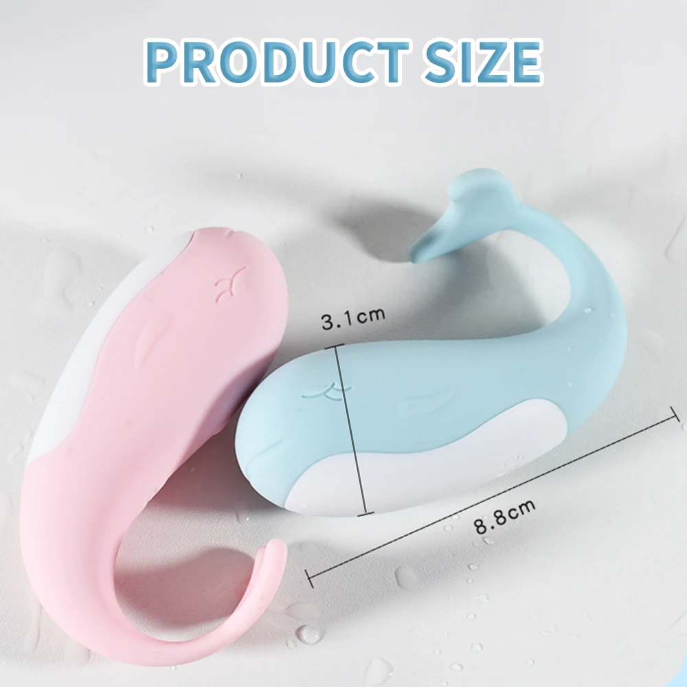 Licklip Wireless Remote Cute Whale Vibrator Kawaii Sex Toys for Women Heating Waterproof Vibration Wearable G spot Massager