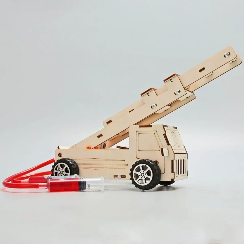 DIY الخشب سلم سيارة مطافئ نموذج أطفال ألعاب علمية الفيزياء أداة تجريبية الجذعية عدة التعلم التعليمية للطفل هدية