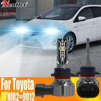 2x HIR2 Led Headlight Canbus No Error 9012 Car Bulb High Power 6000K White Light Diode Lamp 12v 55w For Toyota Auris 2012 ~ 2018