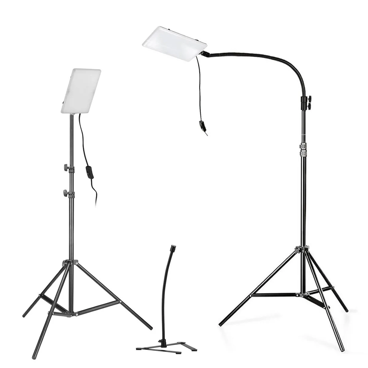 Kit 2 Led Illuminators 20W + Tripod 2 meters articulable arm